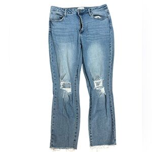 ♥️Articles of Society Distressed Raw Hem Ankle Fit Denim Jeans Women’s Size 31
